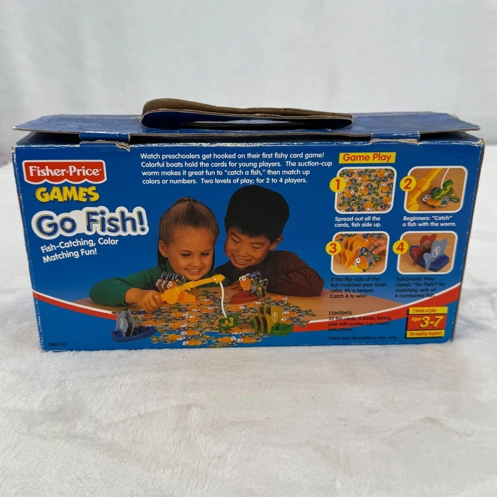 Fisher-Price Y2K Go Fish Kids Game Ages 3-7, Complete set! Vintage 2000 Mattel